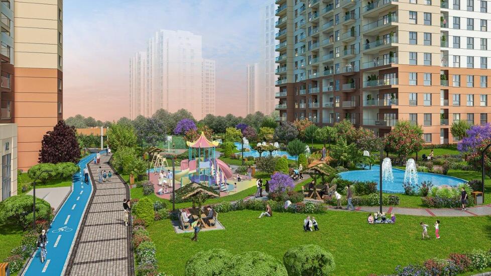 Bizim Evler 9 Project - Apartments and shops for sale in Istanbul