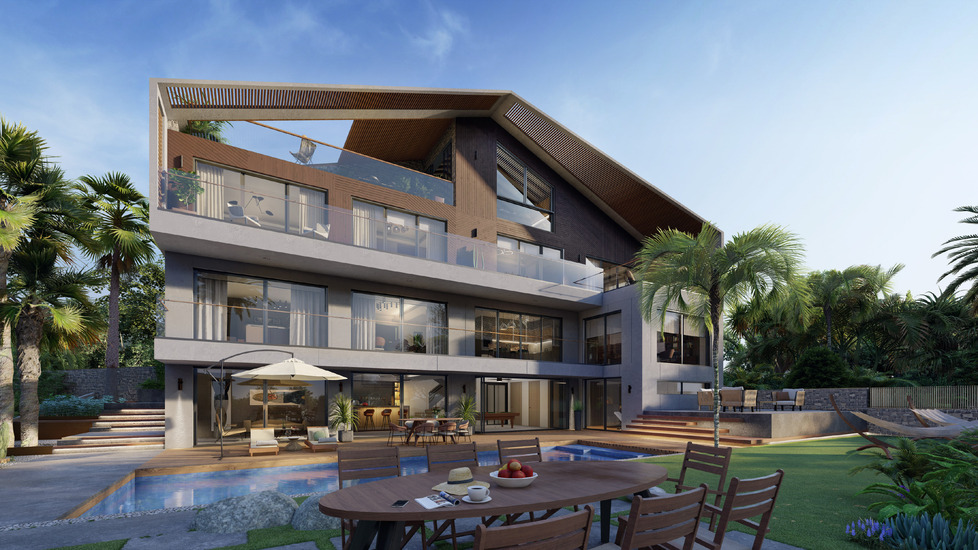 فيللات رائعة للبيع في مسك جاردن اسطنبول مع مسبح