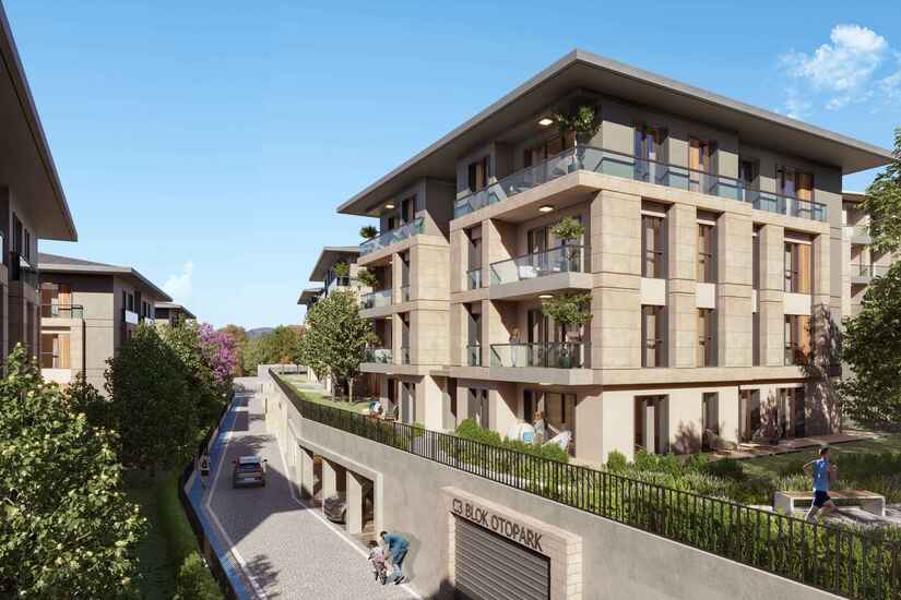 شقق للبيع مع حديقة في باغچه شهير