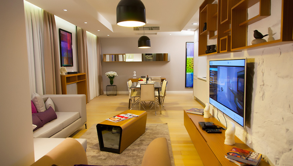 Rental guaranteed Hotel Apartments for Sale in The Leos Residence at Besiktas with Outstanding Amentienes