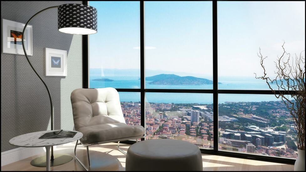 Islands View Apartments for Sale in Deluxia Park Residence at Kartal Istanbul