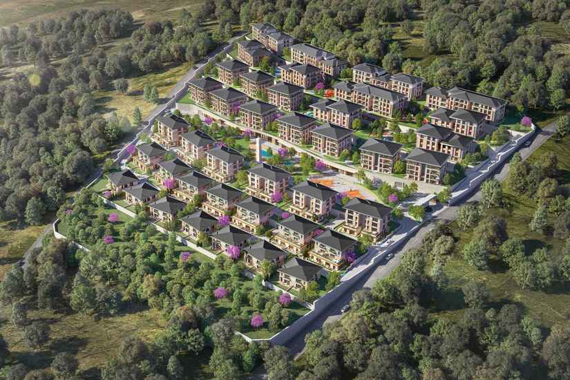 شقق للبيع مع حديقة في باغچه شهير