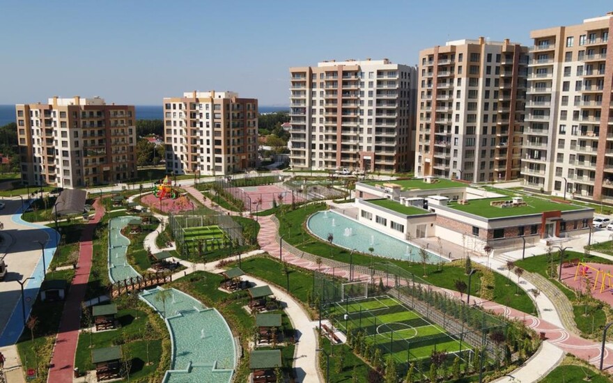 Ready Apartments for Sale in Bizim Evler Guzelce at Istanbul