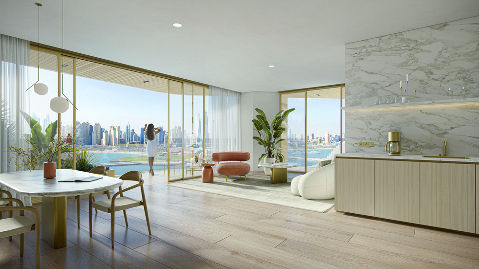 شقق فاخرة على الواجهة البحريّة، مع إطلالات مذهلة على الخليج العربي، في مشروع كورال ريف من شركة داماك في دبي