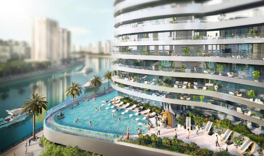 برج Altitude de GRISOGONO الأنيق، ذو إطلالة خلّابة على الواجهة البحريّة، وتصميم عصريّ أنيق أبدعته شركة داماك العقاريّة، وموقع استراتيجي بجوار قناة دبي المائيّة 